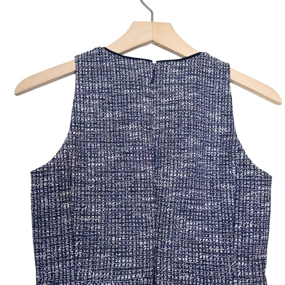 J. Crew Women's 0 Petite Tweed Sleeveless Lined Sheath Dress with pockets - Picture 4 of 10
